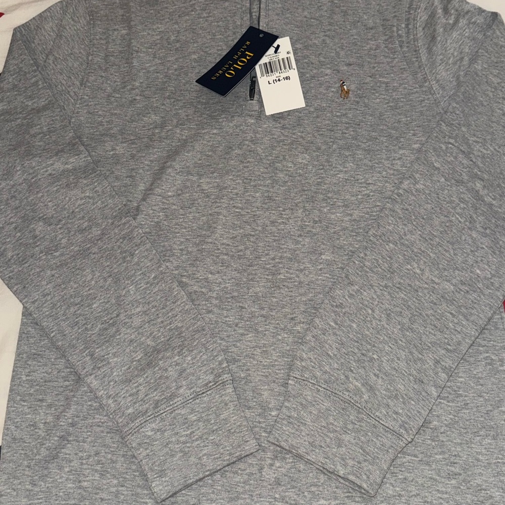 Polo Ralph Lauren Cotton Interlock Quarter-Zip Pullover Boys, Size L (14-16)